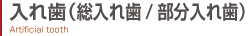 入れ歯(総入れ歯/部分入れ歯)